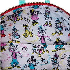 Loungefly Mickey & Friends – Disney 100 AOP Ear Holder Mini Backpack