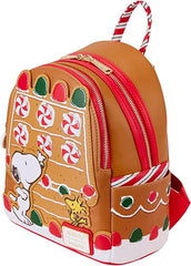 LOUNGEFLY Peanuts Snoopy Gingerbread House Scented Mini Backpack