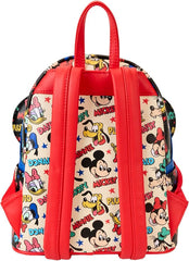 LOUNGEFLY Disney Mickey and Friends Classic Ear Holder Mini Backpack Combo