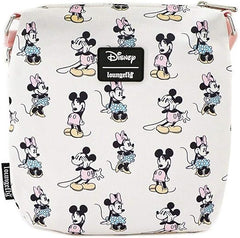 LOUNGEFLY Disney Passport Crossbody Bag Mickey Minnie Mouse Pink Pastel Print