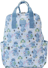 LOUNGEFLY Disney Lilo and Stitch Springtime Stitch Allover Print Full-Size Nylon Backpack