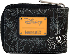 LOUNGEFLY Minnie Mouse Spider Glow Accordion Wallet