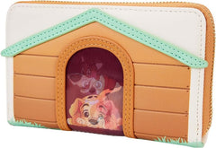 LOUNGEFLY Disney I Heart Disney Dogs Dog House Triple Lenticular Faux Leather Zip Around Wallet