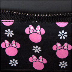LOUNGEFLY Disney Minnie Floral Rock The Dots Clutch Crossbody Bag