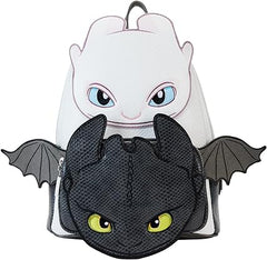 LOUNGEFLY How to Train Your Dragon Light and Night Fury Mini Backpack
