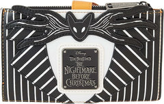 LOUNGEFLY Disney Jack Skellington Flaming Pumpkin Head Flap Wallet | Halloween Wallets