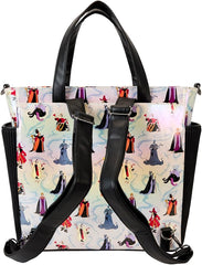 LOUNGEFLY Disney Villains AOP Convertible Backpack & Tote Bag