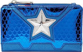 LOUNGEFLY Marvel Shine Captain America Coplay Flap Wallet