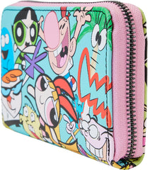 LOUNGEFLY Cartoon Network Retro Collage Zip Around Wallet