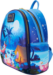 LOUNGEFLY Disney Stitch Camping Cuties Glow Mini Backpack