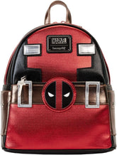 LOUNGEFLY Marvel Metallic Deadpool Cosplay Mini Backpack