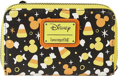 LOUNGEFLY Disney Mickey and Friends Candy Corn Zip Around Wallet