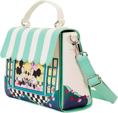 LOUNGEFLY Mickey & Minnie Date Night Diner Crossbody Purse Disney