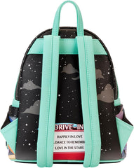 LOUNGEFLY Mickey & Minnie Date Night Drive-In Lenticular Mini Backpack