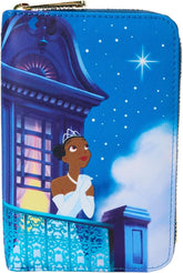 LOUNGEFLY Disney Princess and The Frog 15th Anniversary Zip Around Wallet