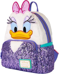 LOUNGEFLY Disney Daisy Duck Plush Mini Backpack