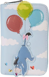 LOUNGEFLY Disney Winnie the Pooh and Friends Floating Balloons Zip Around Wallet