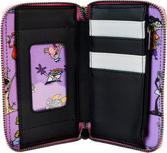 LOUNGEFLY Cartoon Network Retro Collage Zip Around Wallet