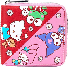 LOUNGEFLY Sanrio Hello Kitty & Friends Color Block Zip Around Wallet