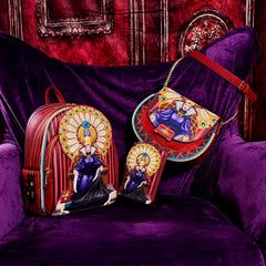 LOUNGEFLY Disney Snow White Evil Queen Throne Double Strap Shoulder Bag