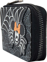 LOUNGEFLY Minnie Mouse Spider Glow Accordion Wallet
