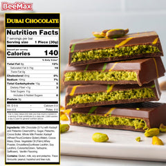 Authentic Dubai-Style Chocolate Bar | 7 oz of Luxurious Middle Eastern Indulgence | Premium Milk Chocolate, Golden Kadayif Crisps, Velvety Tahini & Hand-Harvested Pistachios – Imported from Turkey