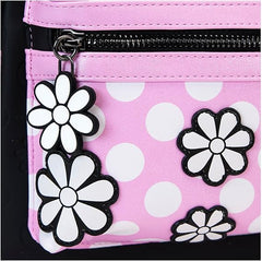 LOUNGEFLY Disney Minnie Floral Rock The Dots Mini Backpack