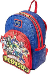 Loungefly My Hero Academia Group Debossed Logo Anime Mini Backpack