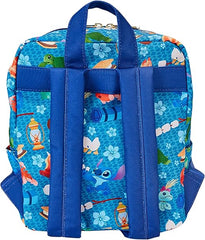 Loungefly Disney Stitch Camping Cuties AOP Nylon Mini Backpack