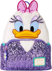 LOUNGEFLY Disney Daisy Duck Plush Mini Backpack