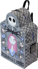 LOUNGEFLY Disney Nightmare Before Christmas Jack & Sally Eternally Yours Tombstone Mini Backpack