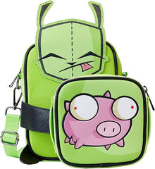 LOUNGEFLY Nickelodeon Invader Zim Gir Crossbuddy Purse