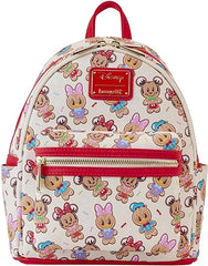 LOUNGEFLY Disney Mickey & Friends Gingerbread Cookie All-Over Print Mini Backpack With Ear Headband