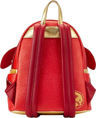 LOUNGEFLY Disney Mulan 25th Anniversary Mushu Glitter Cosplay Mini Backpack