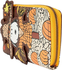 LOUNGEFLY Peanuts Snoopy Scarecrow Cosplay Zip-Around Wallet