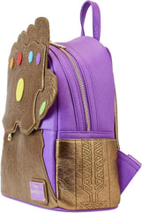 LOUNGEFLY Marvel Metallic Thanos Gauntlet Double Strap Shoulder Bag
