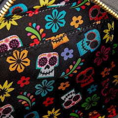 LOUNGEFLY Coco Miguel Calavera Floral Skull Crossbody Bag