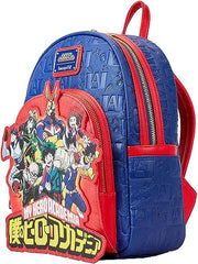 Loungefly My Hero Academia Group Debossed Logo Anime Mini Backpack
