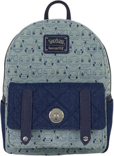 LOUNGEFLY Pokémon Faux Denim Mini Backpack