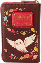 LOUNGEFLY Harry Potter Hogwarts Fall Leaves Zip-Around Wallet