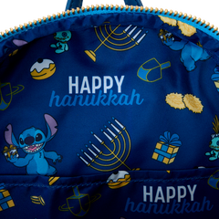 LOUNGEFLY Stitch Hanukkah Menorah Light Up Mini Backpack