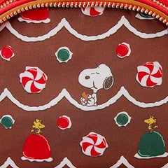 LOUNGEFLY Peanuts Snoopy Gingerbread House Scented Mini Backpack