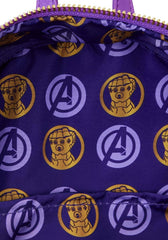 LOUNGEFLY Marvel Metallic Thanos Gauntlet Double Strap Shoulder Bag