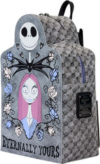 LOUNGEFLY Disney Nightmare Before Christmas Jack & Sally Eternally Yours Tombstone Mini Backpack
