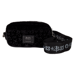LOUNGEFLY Buffy the Vampire Slayer Velvet All-Over Print Sling Crossbody Bag with Coin Bag