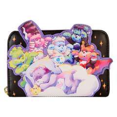 LOUNGEFLY Carebears X Universal Monsters Scary Dreams Zip Around Wallet