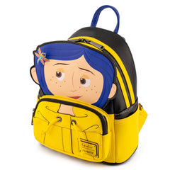 LOUNGEFLY Laika Coraline Raincoat Cosplay Mini Backpack