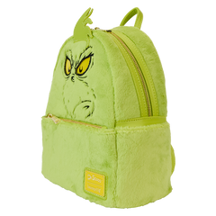 LOUNGEFLY Dr. Seuss' How The Grinch Stole Christmas! Plush Cosplay Light Up Mini Backpack