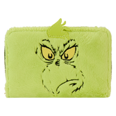 LOUNGEFLY Dr. Seuss' How The Grinch Stole Christmas! Plush Cosplay Glow Zip Around Wallet