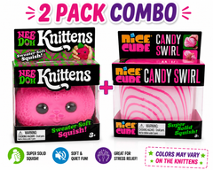 Schylling Knittens + Candy Swirl Combo - Color and Style may vary